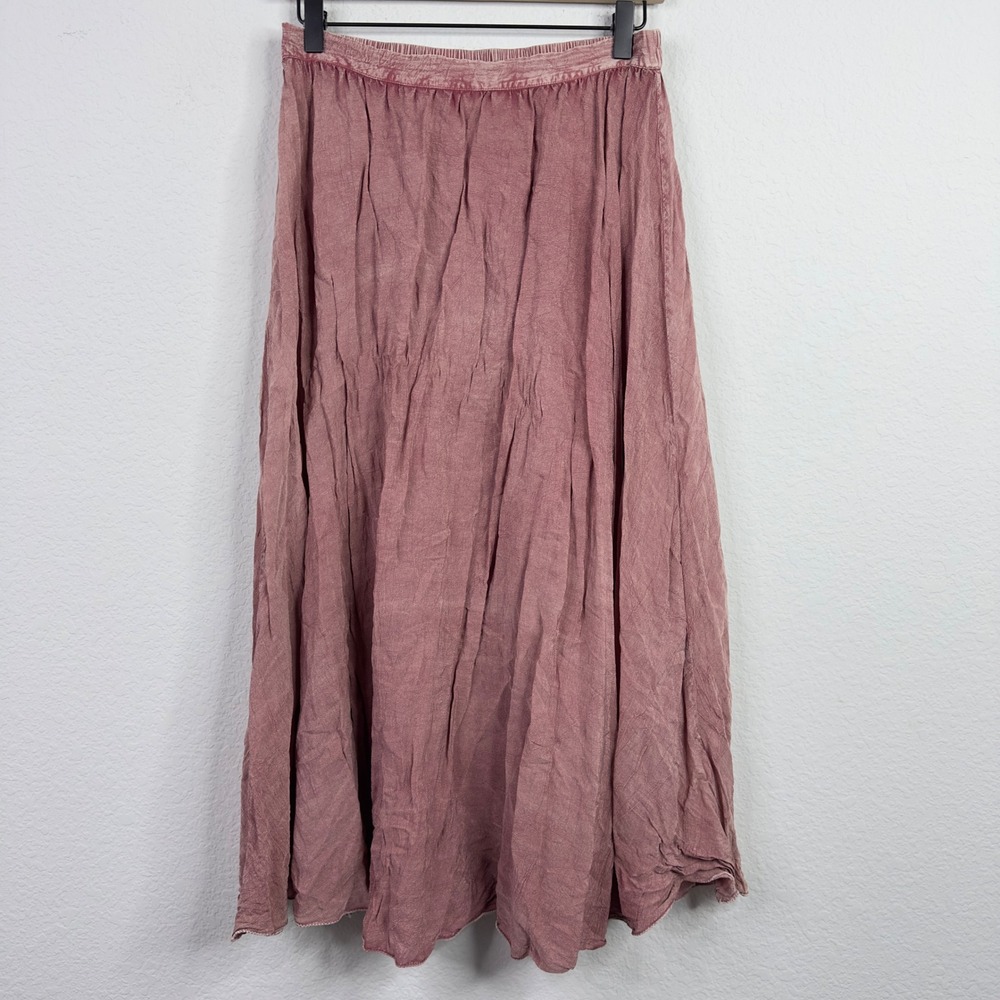 Hoss Intropia Skirt Womens 6 Pink Viscose Boho Hippie Whimsigoth‎ Fairy Coquette